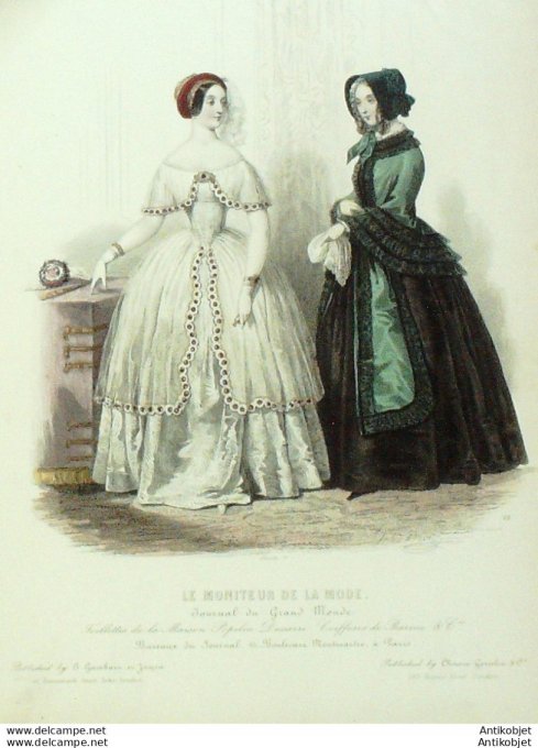 Gravure de mode Le Moniteur 1848 n°22 (Maison Popelin Ducarre)