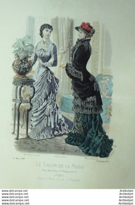 Gravure Mode Salon 1882 #  549 (Old Fashion plate)