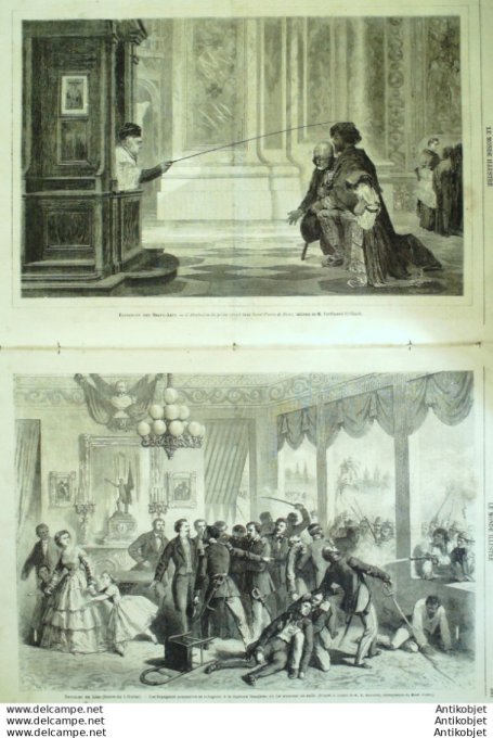 Le Monde illustré 1865 n°421 Pays-Bas Amsterdam Rochester Kiosque Trink Hall Nice (06) Lyon (69)