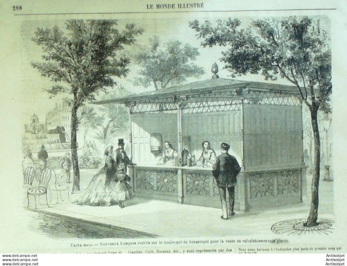 Le Monde illustré 1865 n°421 Pays-Bas Amsterdam Rochester Kiosque Trink Hall Nice (06) Lyon (69)