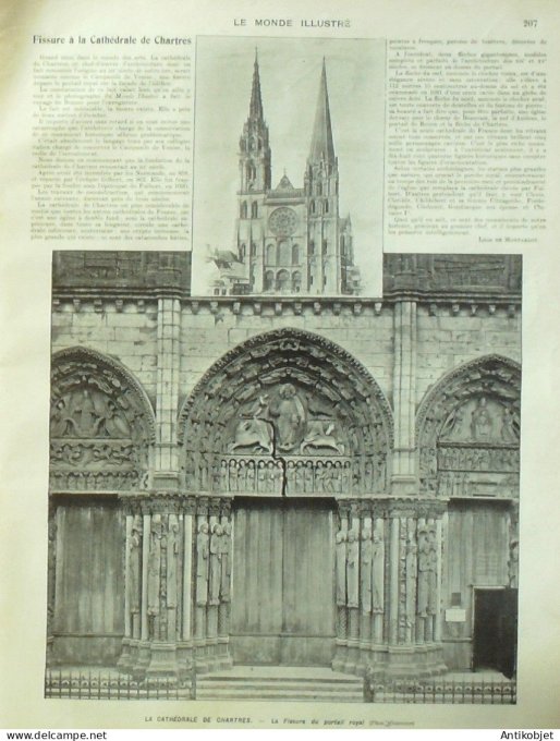 Le Monde illustré 1902 n°2370 Pays-Bas Scheweningue Souverains romains Chartres (28) Tours (37)
