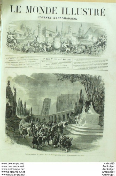 Le Monde illustré 1860 n°153 Argentine Buenos-Aires canon Whitworth Maroc Muley-Abbas