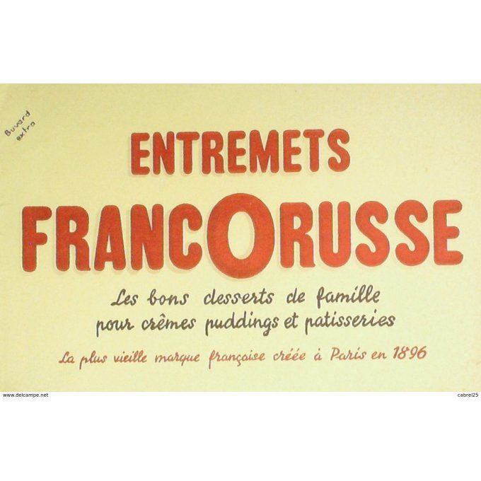 Buvard FRANCORUSSE Pattisserie