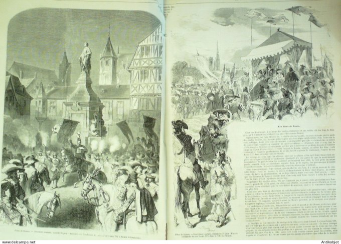 Le Monde illustré 1858 n° 64 Havre (76) Lille (59) Toulon (83) Aix-en-Provence (13)
