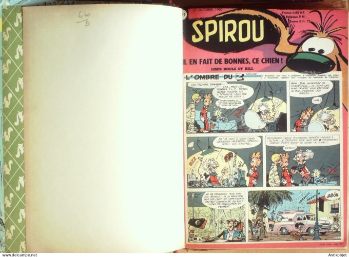 Album Spirou 79 Dupuis (n°1176-1185) 1960 (27-10 au 29-12) Eo complet
