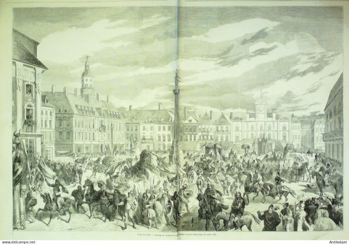 Le Monde illustré 1858 n° 64 Havre (76) Lille (59) Toulon (83) Aix-en-Provence (13)