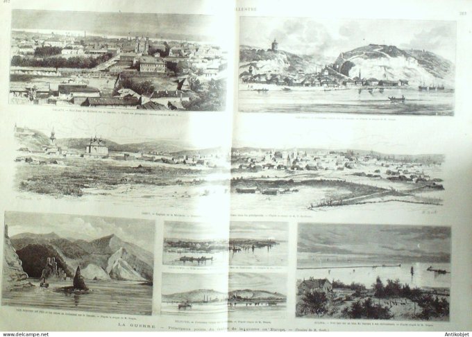 Le Monde illustré 1877 n°1049 Turquie Kars Russie Baziarch Australie Port-Philip