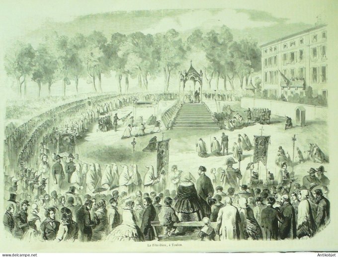 Le Monde illustré 1858 n° 64 Havre (76) Lille (59) Toulon (83) Aix-en-Provence (13)