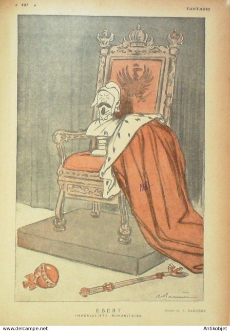 Fantasio 292 1919 Blampied Wegener Willette Reb Icart