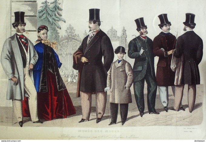 Gravure Mode Musee 1864-10 (Old Fashion plate) Rare