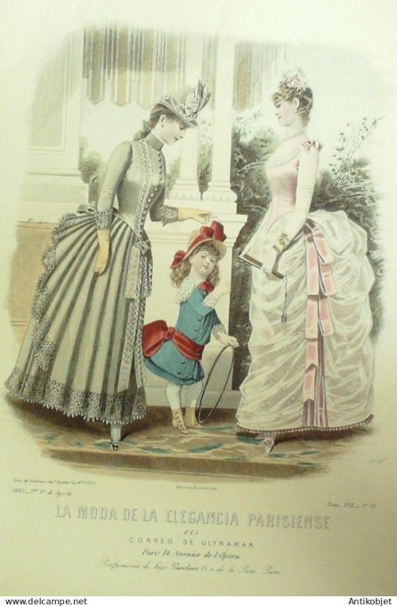 Gravure Mode Elegance Parisienne 1885 # 31 (Old Fashion plate)