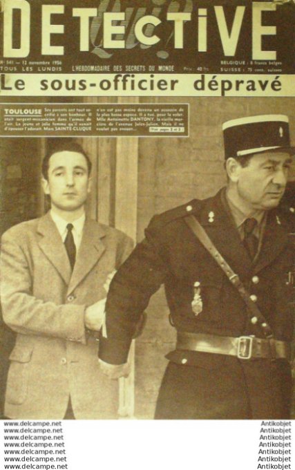 Détective 1956 # 541 Toulouse Beaumont/Lèze Moux Pont D'ouilly Vorgines