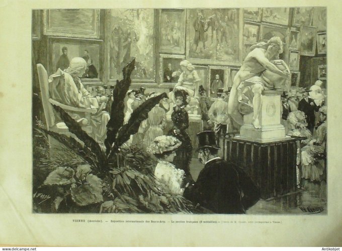Le Monde illustré 1882 n°1324 Egypte Caire El-Azhar Tewfik-Pacha Autriche Vienne