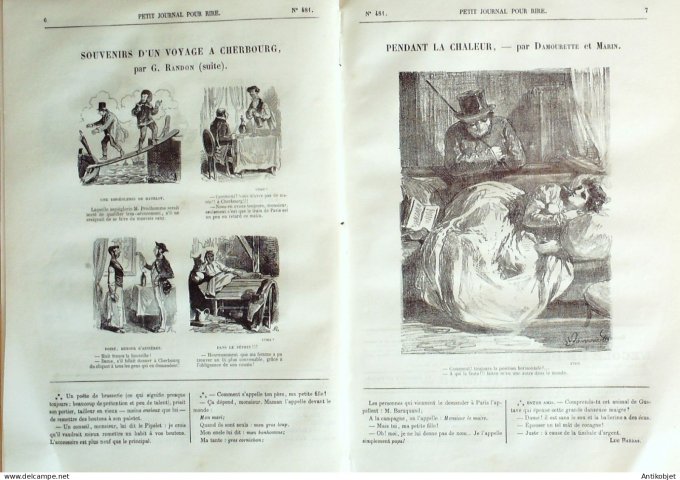 Petit journal pour Rire 1864 # 481 Souvenirs d'un voyage a Cherbourg Randon