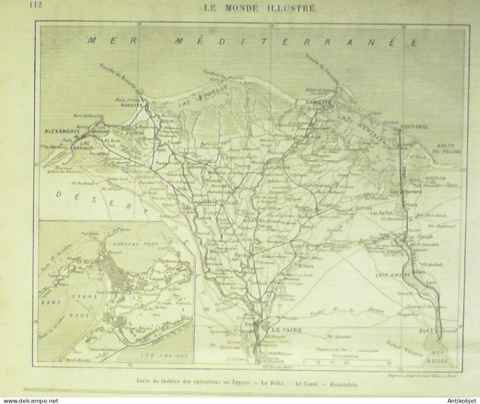 Le Monde illustré 1882 n°1324 Egypte Caire El-Azhar Tewfik-Pacha Autriche Vienne