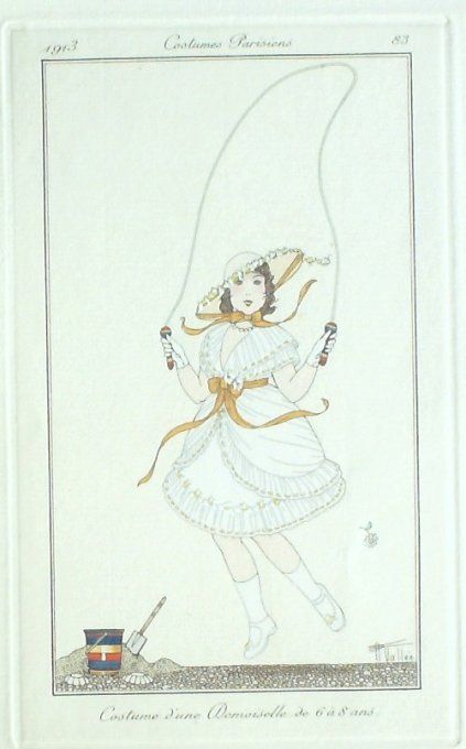 Vallee Armand Pochoir Mode Art Deco n°  83-1913  Journal des Dames