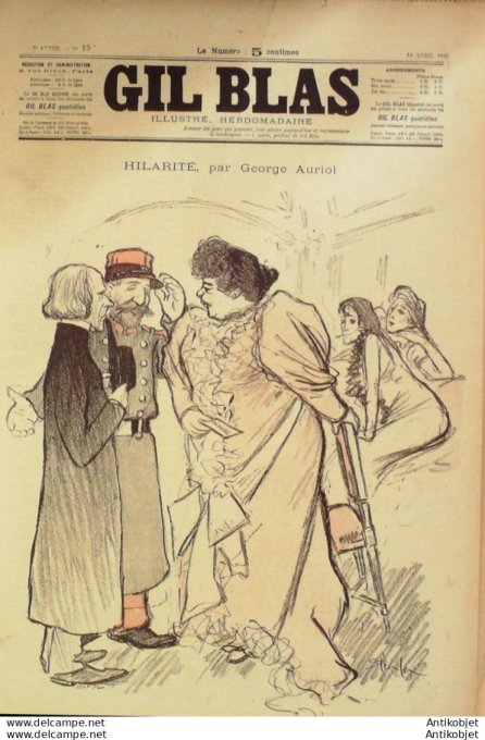 Gil Blas 1895 n°15 Georges AURIOL Pierre TRIMOUILLAT Paul VERLAINE LE QUESNE