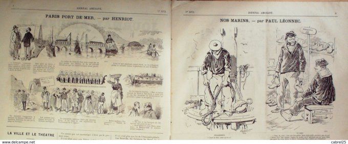 Le Journal amusant 1886 n° 1573 FILS de JAHEL SIMONE ARNAUD MARS CIRQUE D'HIVER HENRIOT