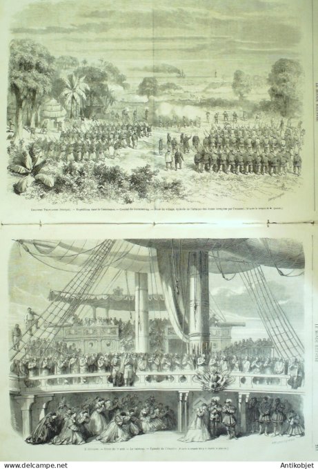 Le Monde illustré 1865 n°420 Sénégal Casamance Brésil Bahia Italie Stromboli Iles Lipari
