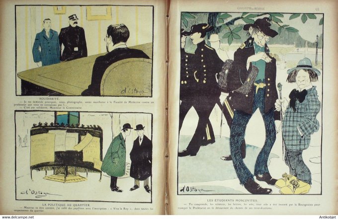 L'Assiette au beurre 1910 # 504 Le Quartier Latin Ostoya
