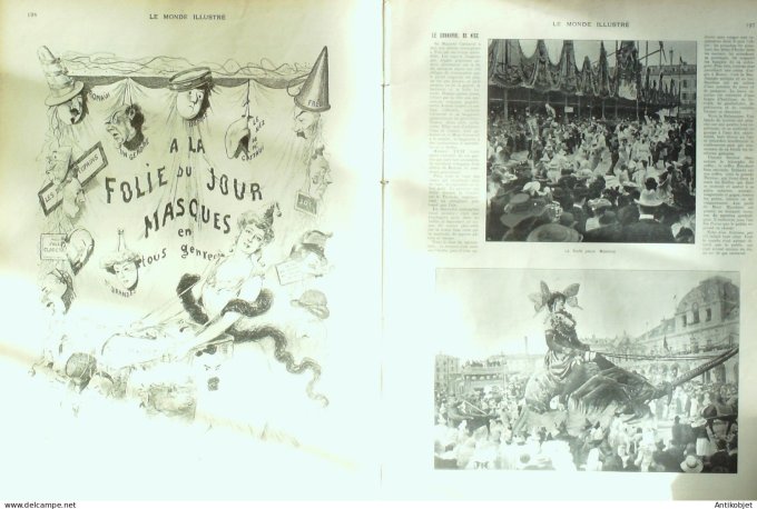 Le Monde illustré 1903 n°2396 Nice (06) Arles (13) Italie Florence Venise Norvège Christiana