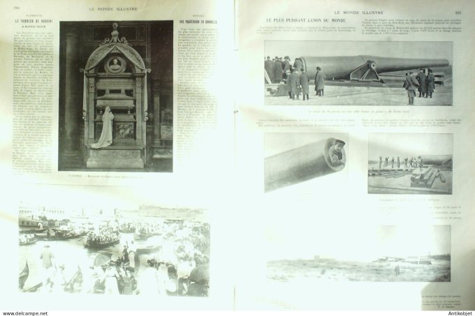 Le Monde illustré 1903 n°2396 Nice (06) Arles (13) Italie Florence Venise Norvège Christiana