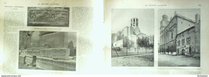 Le Monde illustré 1903 n°2396 Nice (06) Arles (13) Italie Florence Venise Norvège Christiana