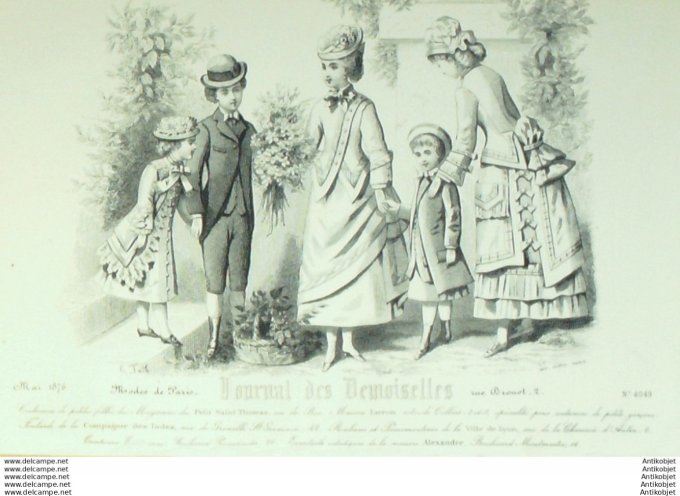 Journal de Demoiselles 1876 # 4049 (Maison Petit St-Thomas) enfants