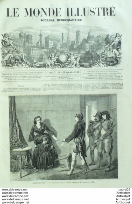 Le Monde illustré 1859 n°128 Biarritz (64) Vesinet (78) Belgique Anvers Luchon (31) Great Eastern