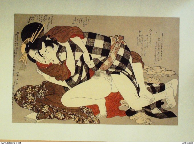 Estampe Japonaise scène érotique (Kitagawa Utamaro 1753-1806)