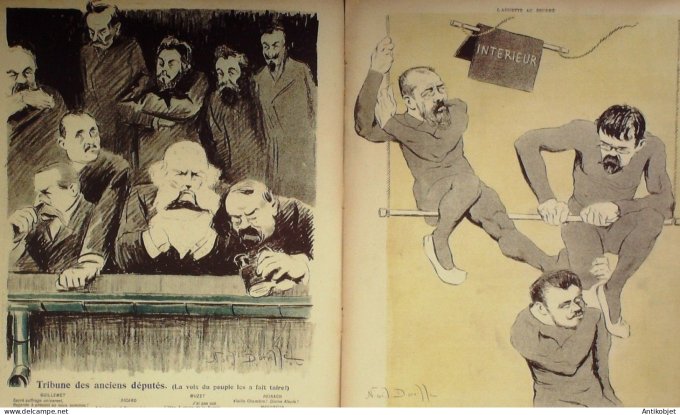 L'Assiette au beurre 1902 #  62 La cage Cassagnac Pelletan Dorville