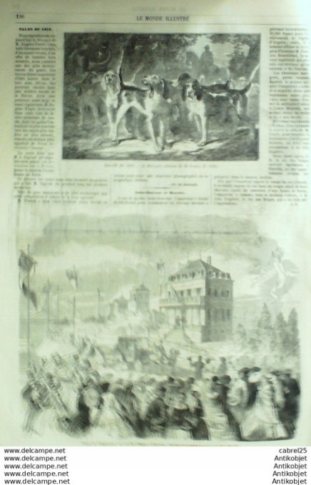 Le Monde illustré 1859 n°128 Biarritz (64) Vesinet (78) Belgique Anvers Luchon (31) Great Eastern