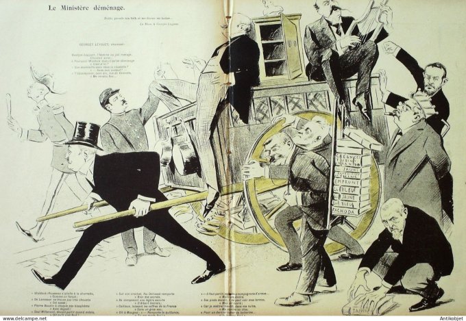 L'Assiette au beurre 1902 #  62 La cage Cassagnac Pelletan Dorville