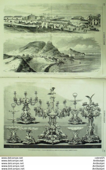 Le Monde illustré 1868 n°606 Compiègne (60) Bordeaux (33) courses Vélocipèdes Angleterre Clackburn A