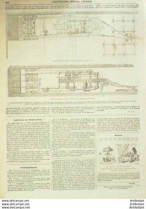 L'Illustration 1850 n°394 HEIDELBERG SHAFFOUSE (67) CHERBOURG (50) CALAIS (62) Cap GRINEZ