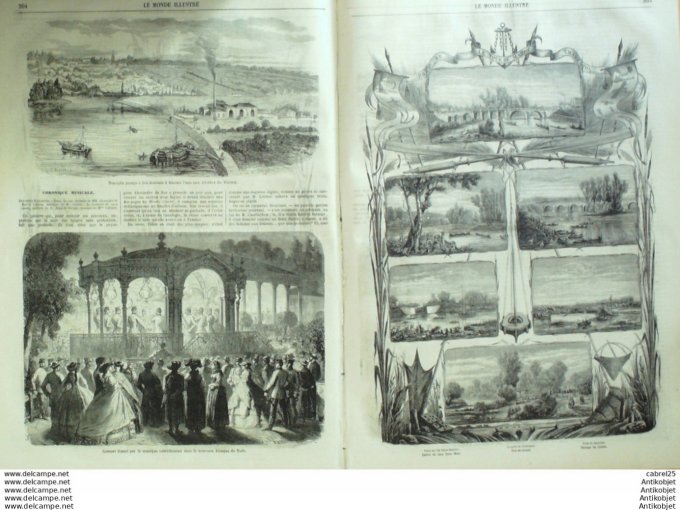 Le Monde illustré 1859 n°128 Biarritz (64) Vesinet (78) Belgique Anvers Luchon (31) Great Eastern