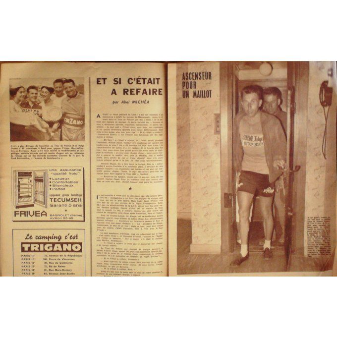 Miroir Sprint 1962 #  841 16 Juil Louison Bobet Hekyett Hutchinson Rudi Altig