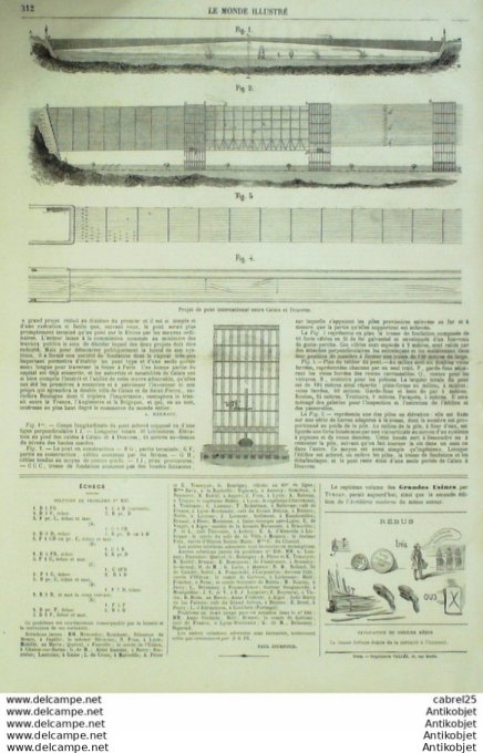 Le Monde illustré 1867 n°553 Italie Viterbe Civita Vecchia Passo Corese Algérie Oran Calais Douvres 