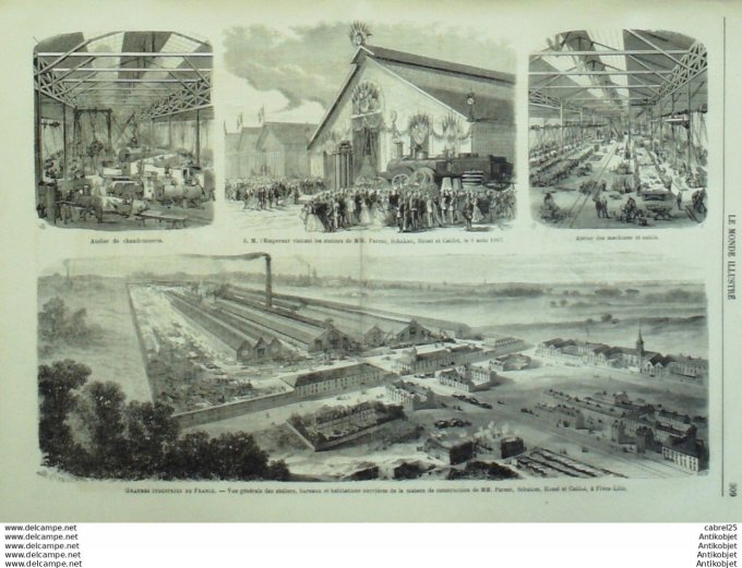 Le Monde illustré 1867 n°553 Italie Viterbe Civita Vecchia Passo Corese Algérie Oran Calais Douvres 