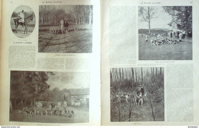 Le Monde illustré 1902 n°2380 Chasse à courre Berlin Tuberculose Espagne Saragosse Los Gigantos