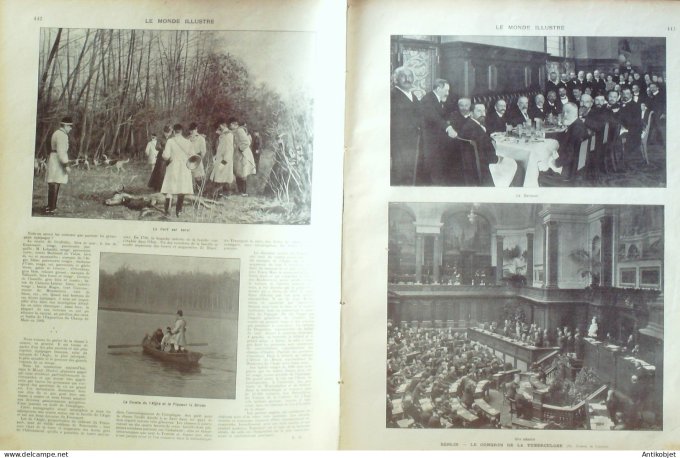 Le Monde illustré 1902 n°2380 Chasse à courre Berlin Tuberculose Espagne Saragosse Los Gigantos