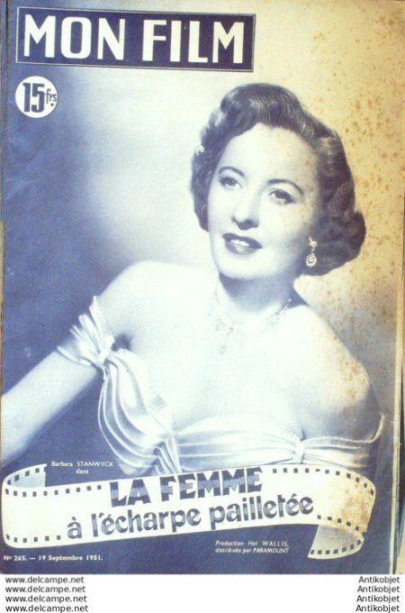 La Femme à l'écharpe pailletée Barbara Stanwyck Wendell Corey