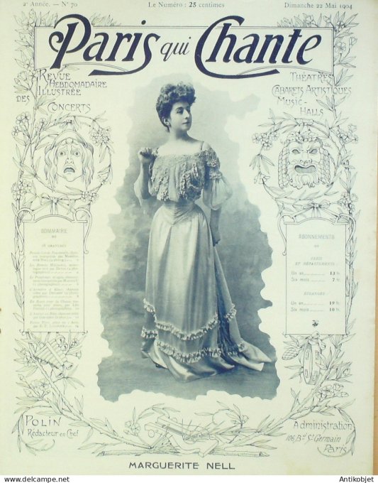 Paris qui chante 1904 n° 70 Neil Duval Marius U Devassy Léo Pouget Giralduc