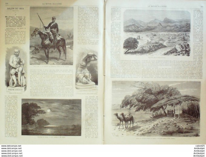 Le Monde illustré 1868 n°633 Arabie Yemen Yerib Sedde André Chenier Angleterre Londres