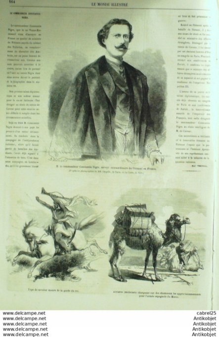 Le Monde illustré 1860 n°152 St Jean De Maurienne (73) Maroc Duc Tetouan Italie Brescia