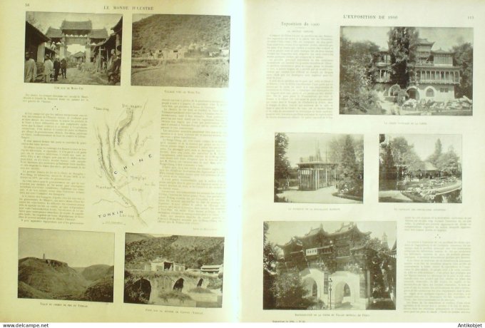 Le Monde illustré 1900 n°2261 Perse Shah Chine Mong-Tsé Baikal Russie Klabarovska Blagovechtchensck 