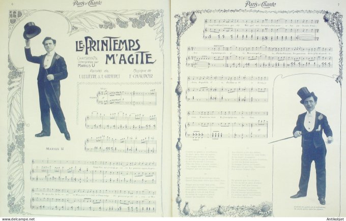 Paris qui chante 1904 n° 70 Neil Duval Marius U Devassy Léo Pouget Giralduc