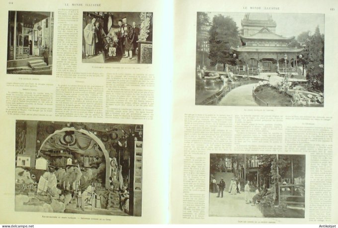 Le Monde illustré 1900 n°2261 Perse Shah Chine Mong-Tsé Baikal Russie Klabarovska Blagovechtchensck 