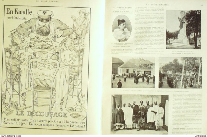 Le Monde illustré 1900 n°2261 Perse Shah Chine Mong-Tsé Baikal Russie Klabarovska Blagovechtchensck 