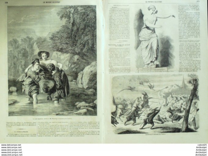 Le Monde illustré 1860 n°152 St Jean De Maurienne (73) Maroc Duc Tetouan Italie Brescia